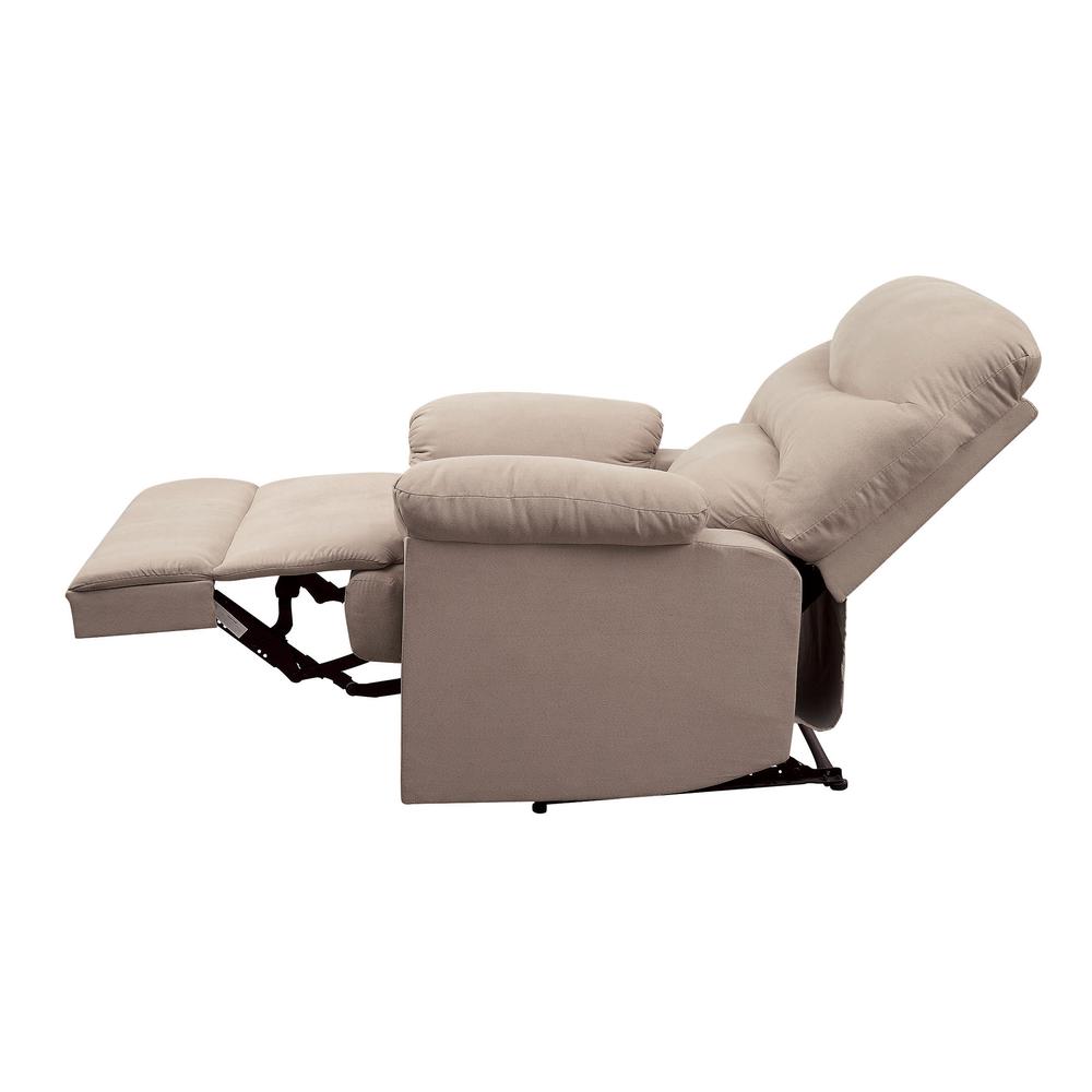 Arcadia Motion Recliner Beige Woven Fabric. Picture 10