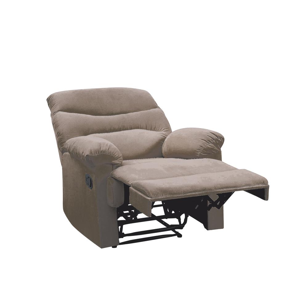 Arcadia Motion Recliner Beige Woven Fabric. Picture 12
