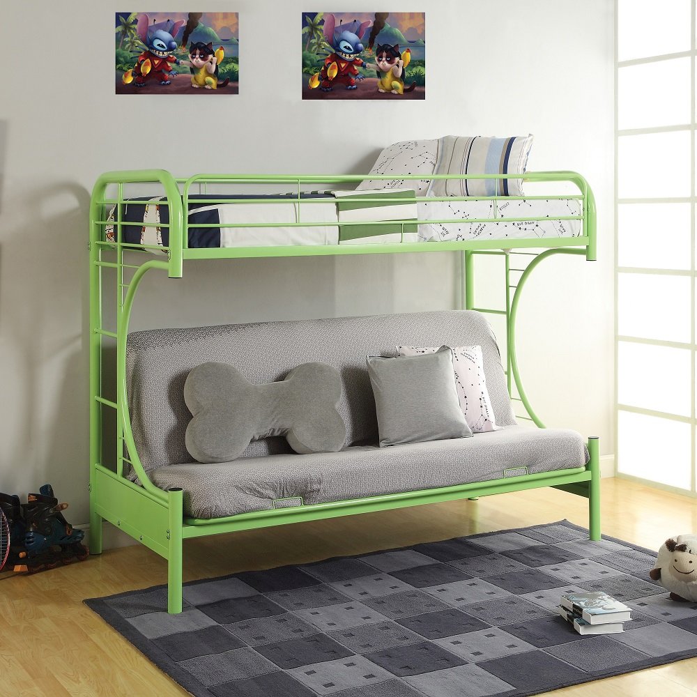 Eclipse Futon Bunk Bed (T/F) Green. Picture 2