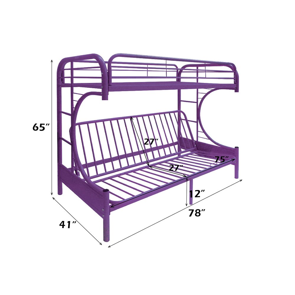 Eclipse Futon Bunk Bed (T/F) Purple. Picture 5