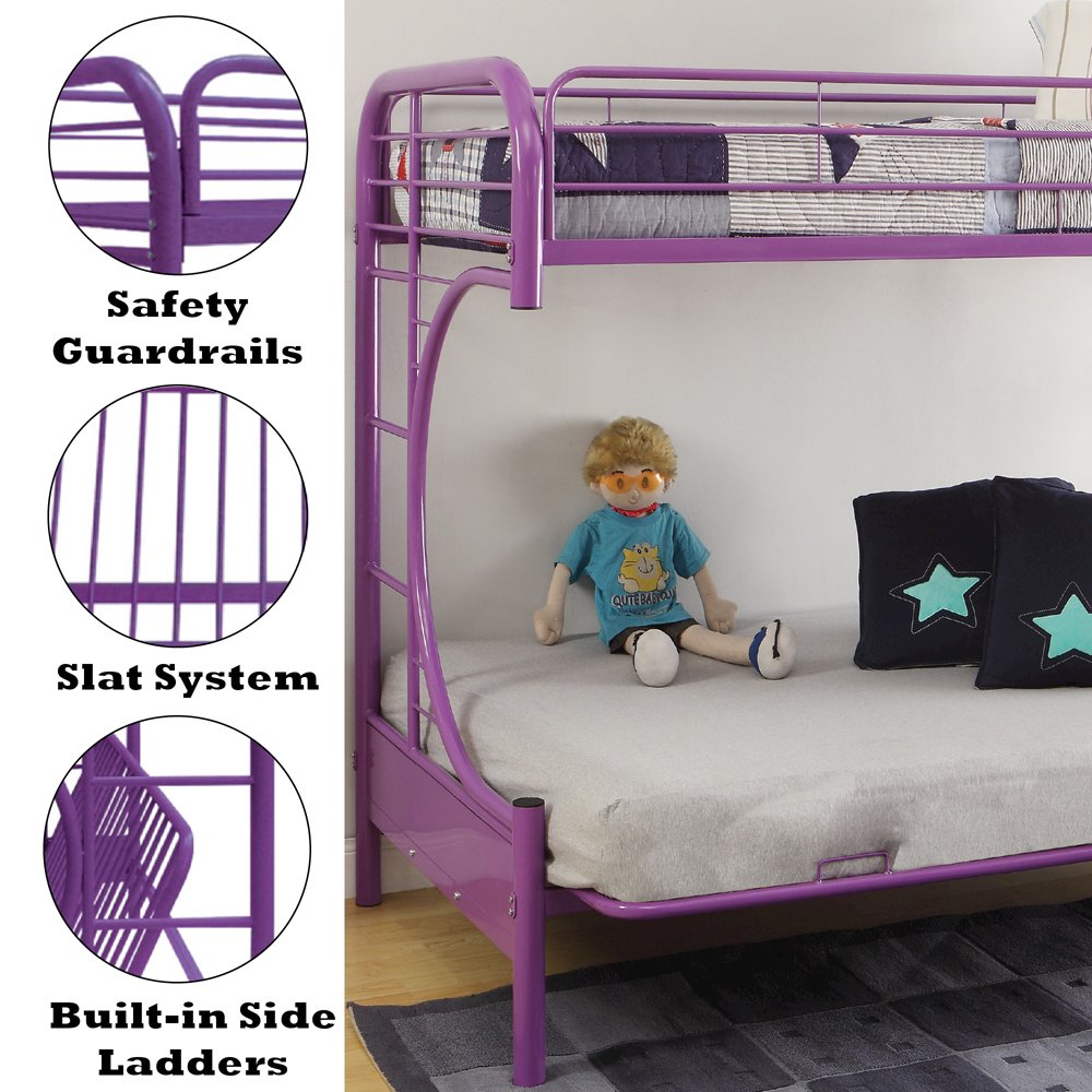 Eclipse Futon Bunk Bed (T/F) Purple. Picture 6