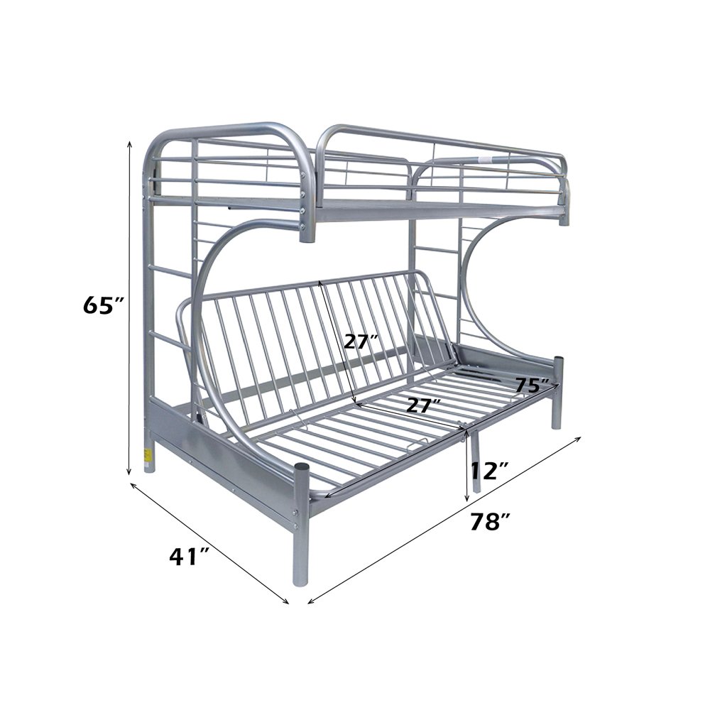 Eclipse Futon Bunk Bed (T/F) Silver. Picture 5