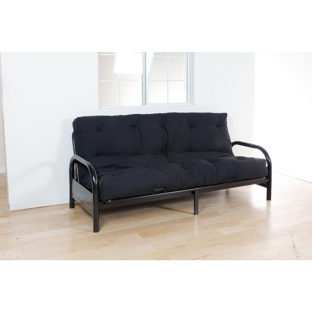 Nabila Full Futon Mattress (6"H) Black. Picture 2