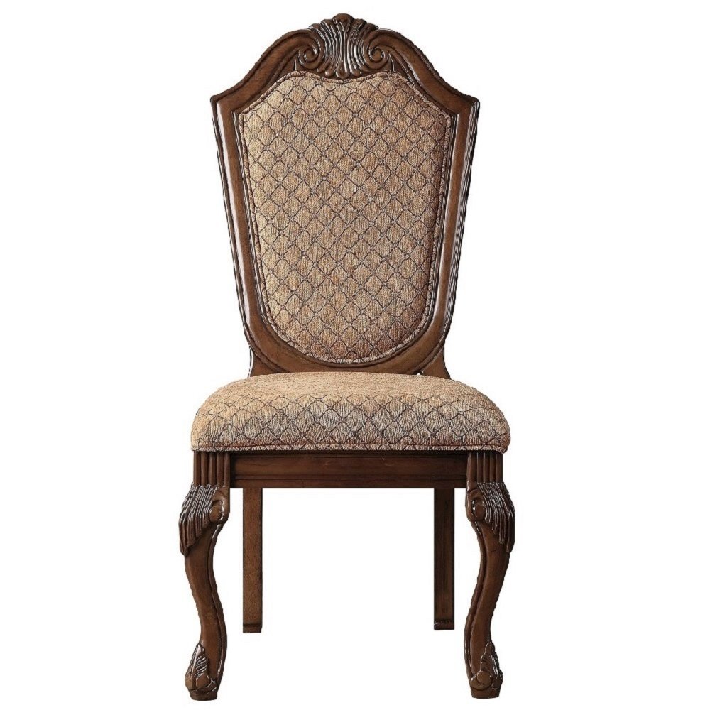 Chateau De Ville Side Chair (Set-2) Fabric & Cherry. Picture 3