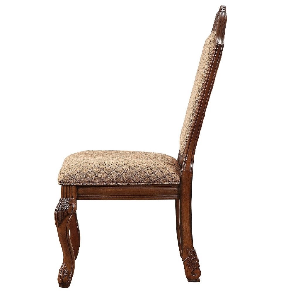 Chateau De Ville Side Chair (Set-2) Fabric & Cherry. Picture 4