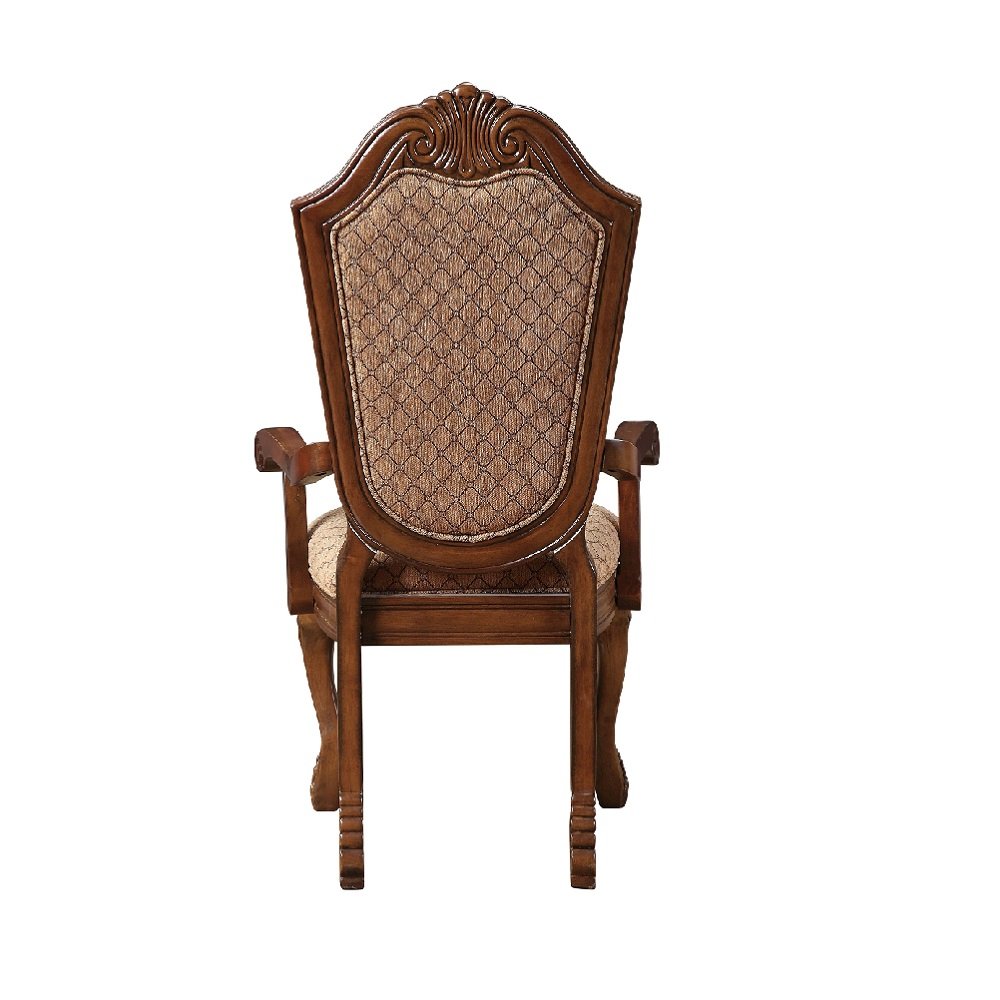 Chateau De Ville Arm Chair (Set-2) Fabric & Cherry. Picture 5