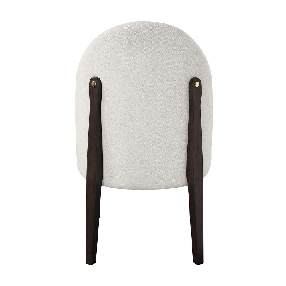 Clayten Side Chair (Set-2), Beige Fabric & & Espreeso Finish. Picture 3