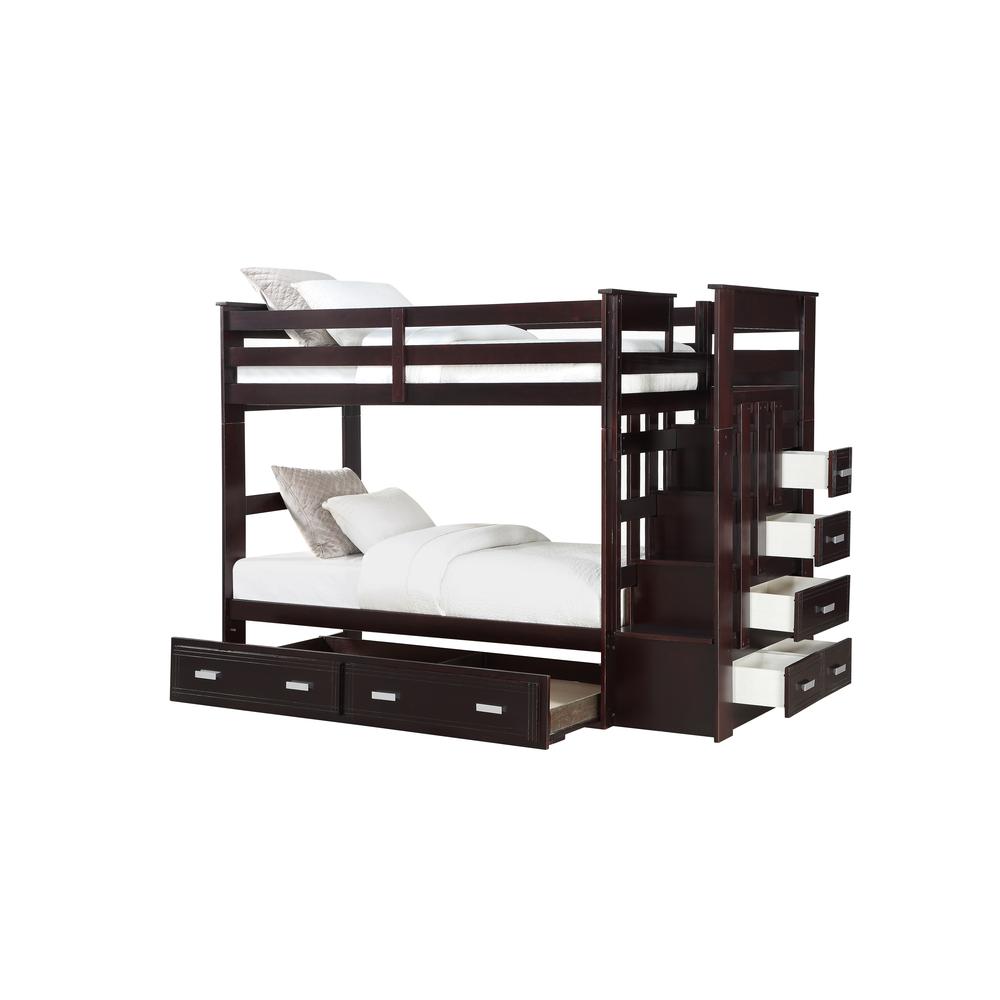 Allentown Bunk Bed (T/T) w/Trundle (Twin) & Storage White. Picture 8