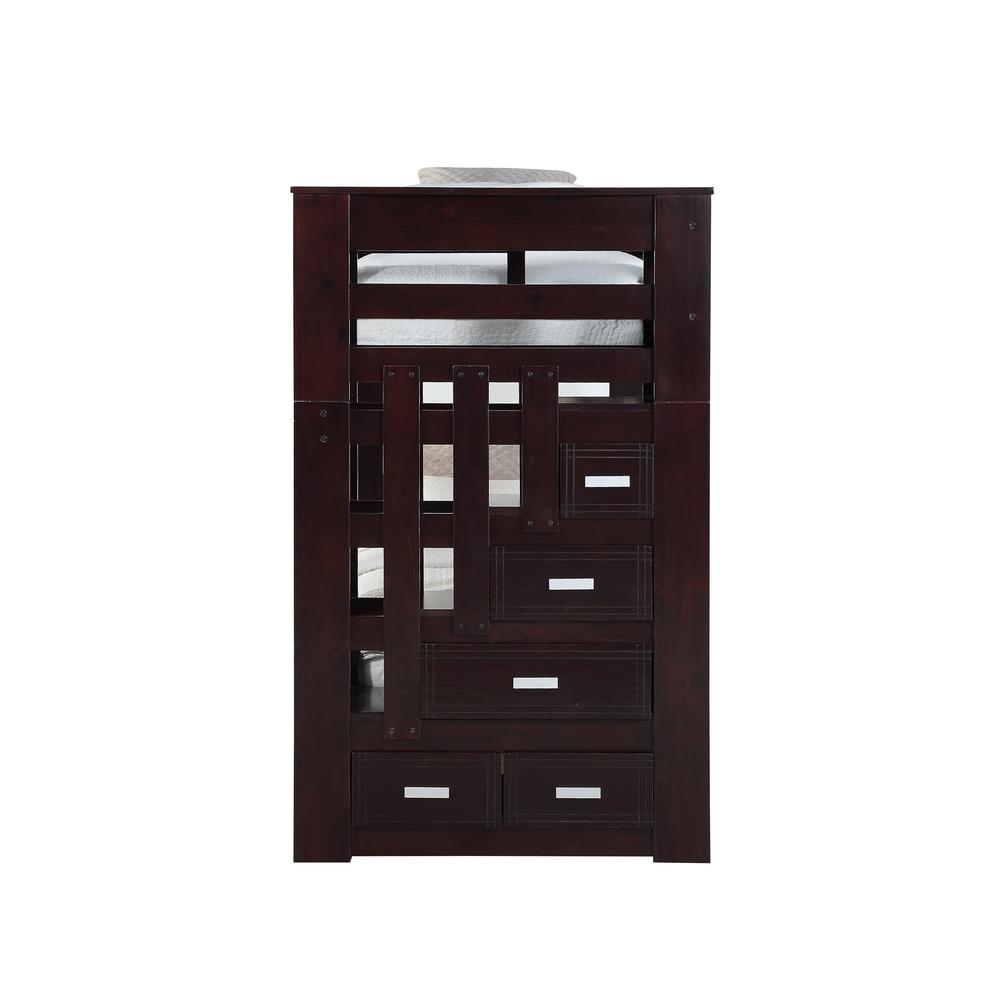 Allentown Bunk Bed (T/T) w/Trundle (Twin) & Storage White. Picture 12