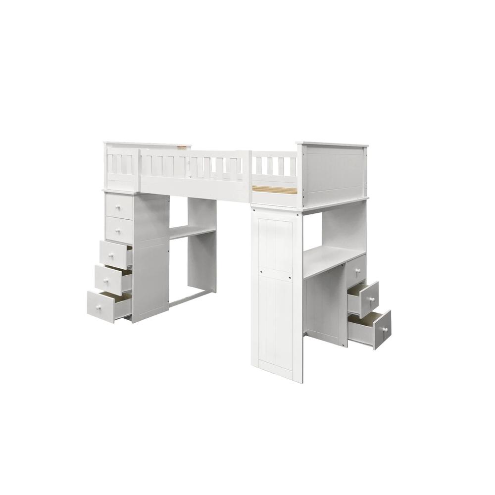 Willoughby Twin Loft Bed White. Picture 1