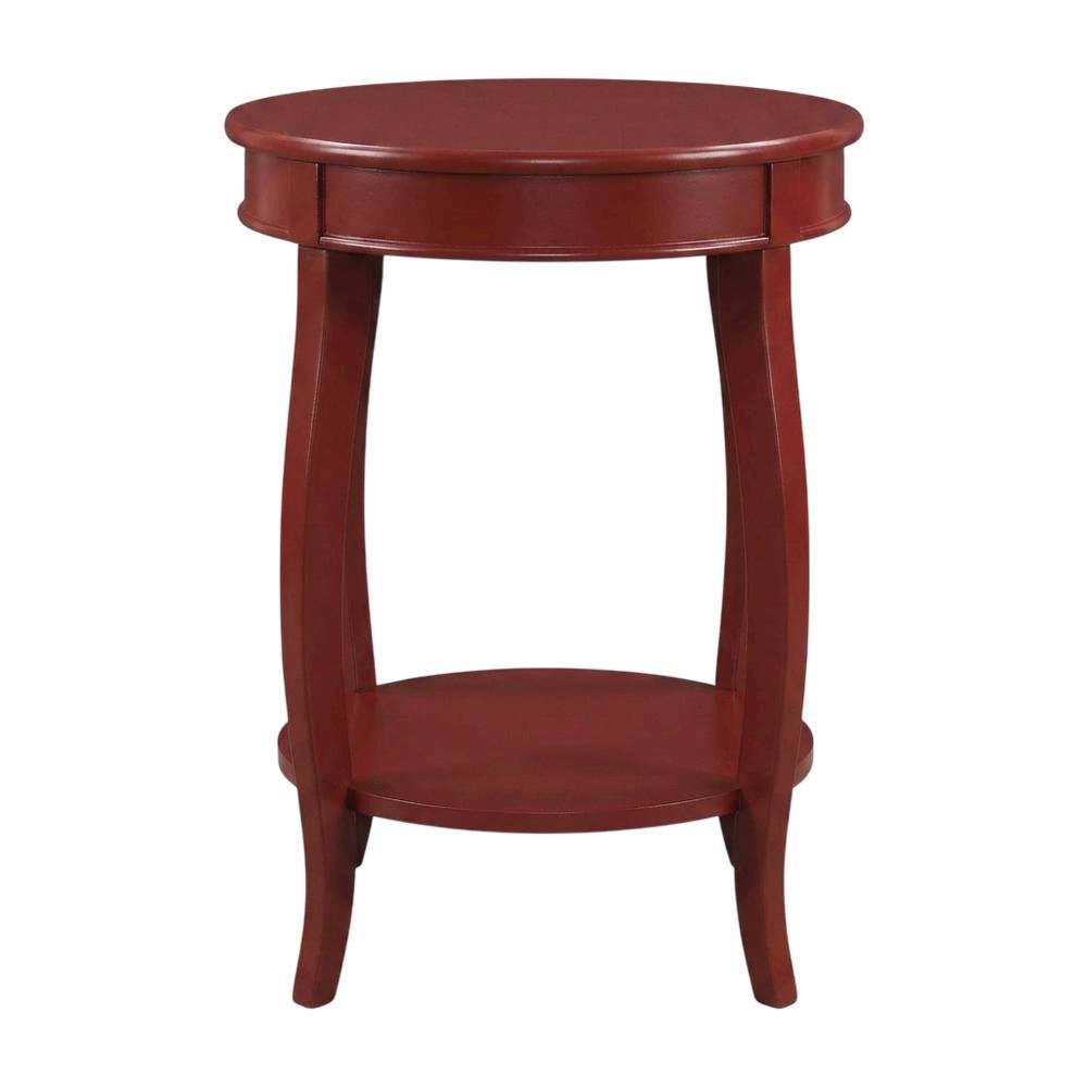Red, Accent Side Table, Quality Build, Durable Wood Frame. Picture 4