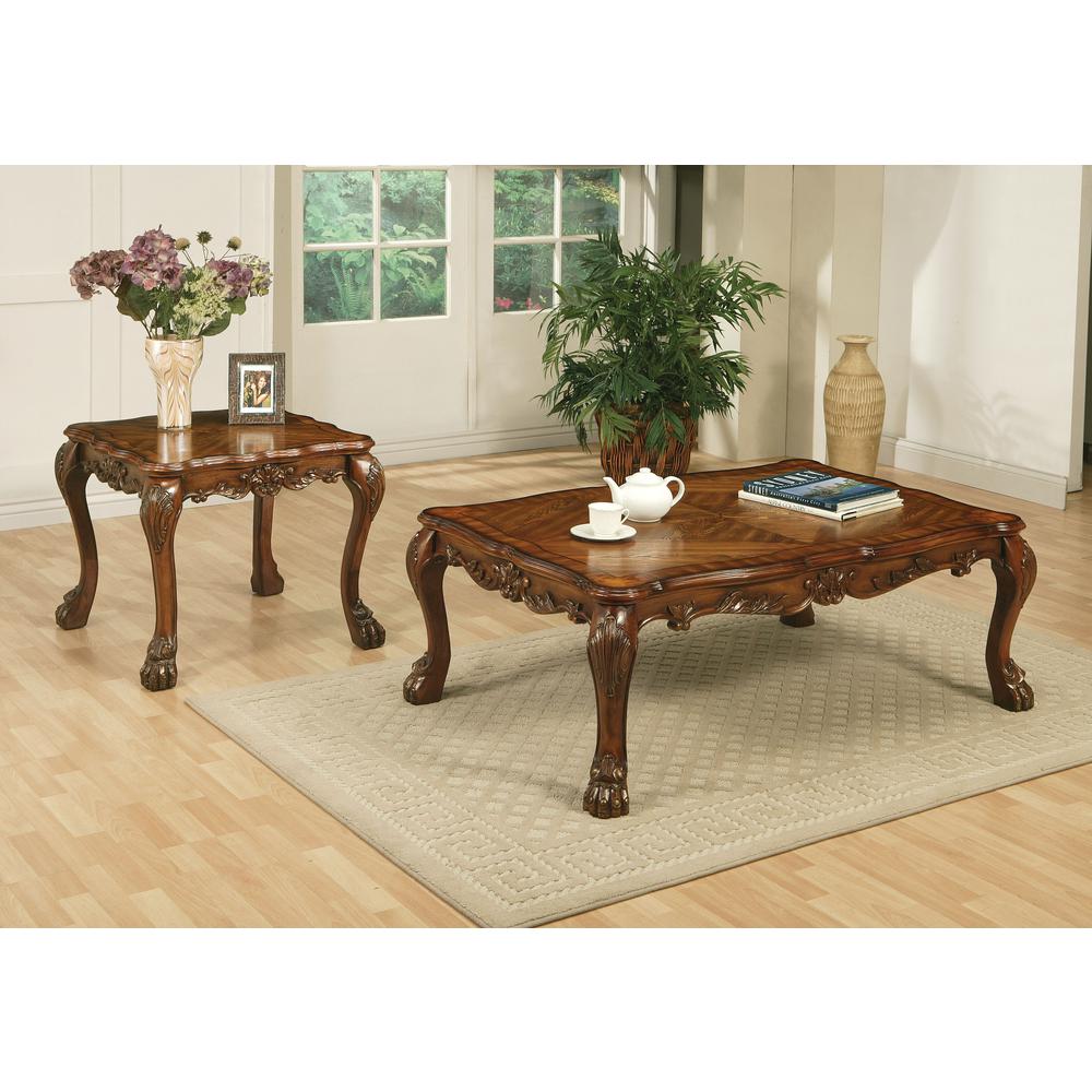 Dresden End Table Cherry Oak. Picture 1