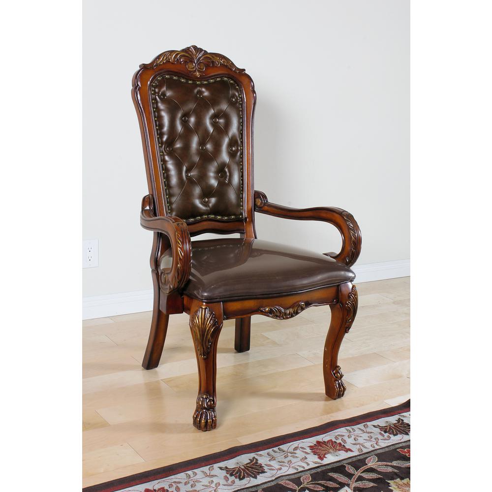Dresden Executive Chair, PU & Cherry Oak (12170). Picture 1