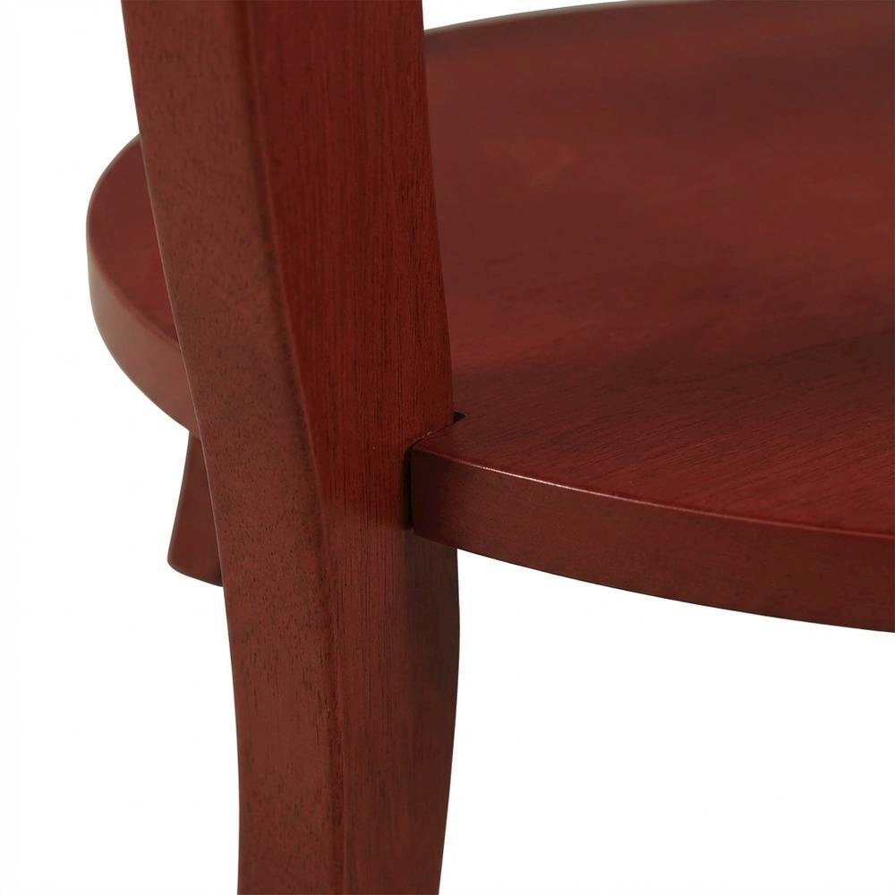 Red, Accent Side Table, Quality Build, Durable Wood Frame. Picture 5