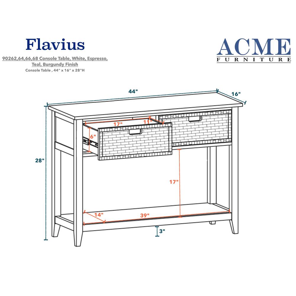 Flavius Console Table, Teal. Picture 10