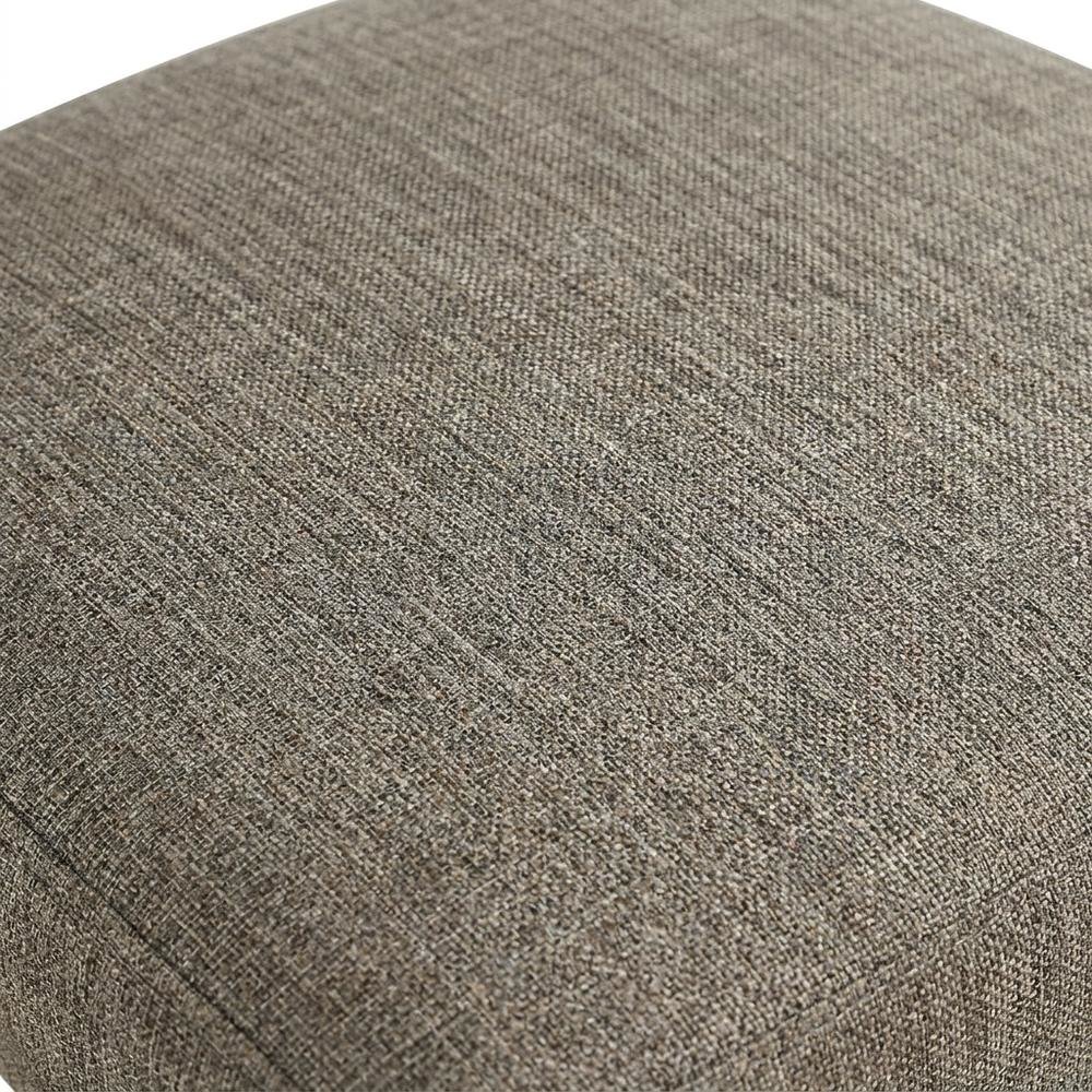 Performance Chenille Dining Chair with Wood Legs, Gray Fabric & Espresso. Picture 6