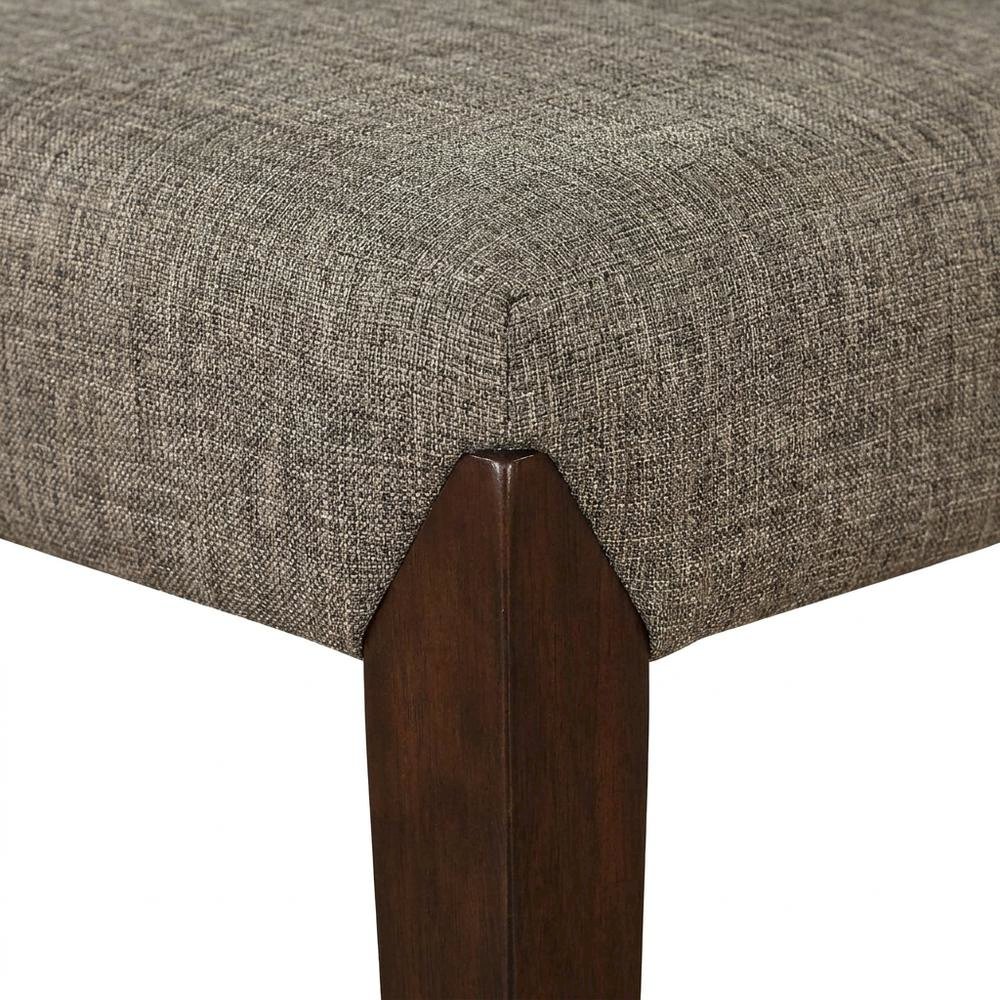 Performance Chenille Dining Chair with Wood Legs, Gray Fabric & Espresso. Picture 7