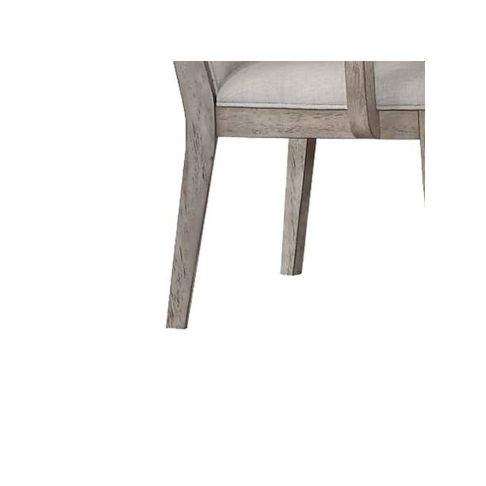 Rocky Arm Chair (Set-2) Fabric & Gray Oak. Picture 4