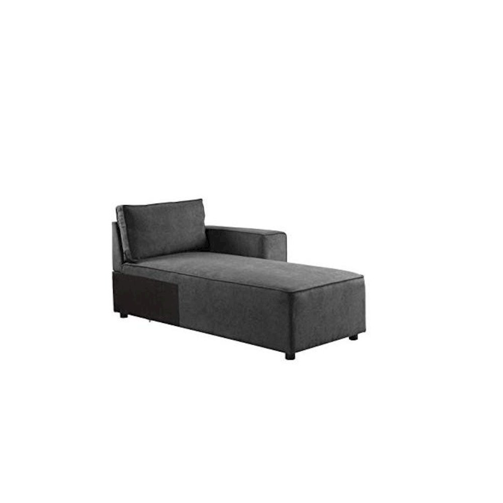 Silvester Modular - Chaise w/2 Pillows Gray Fabric. Picture 1