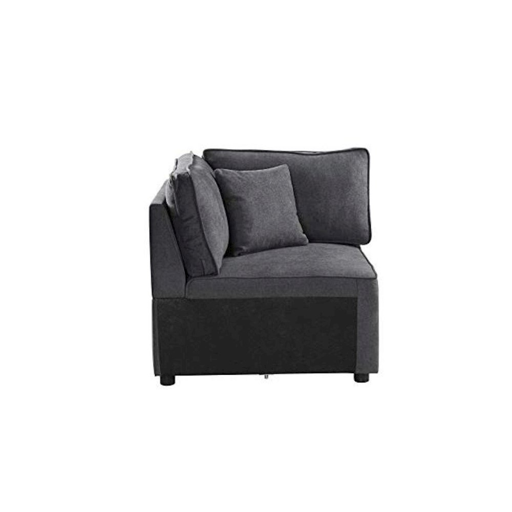 Silvester Modular - Wedge w/Pillow Gray Fabric. Picture 2
