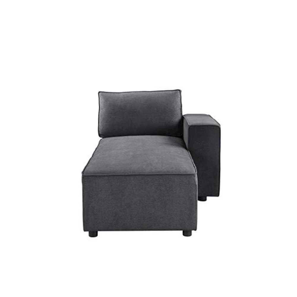 Silvester Modular - Chaise w/2 Pillows Gray Fabric. Picture 2
