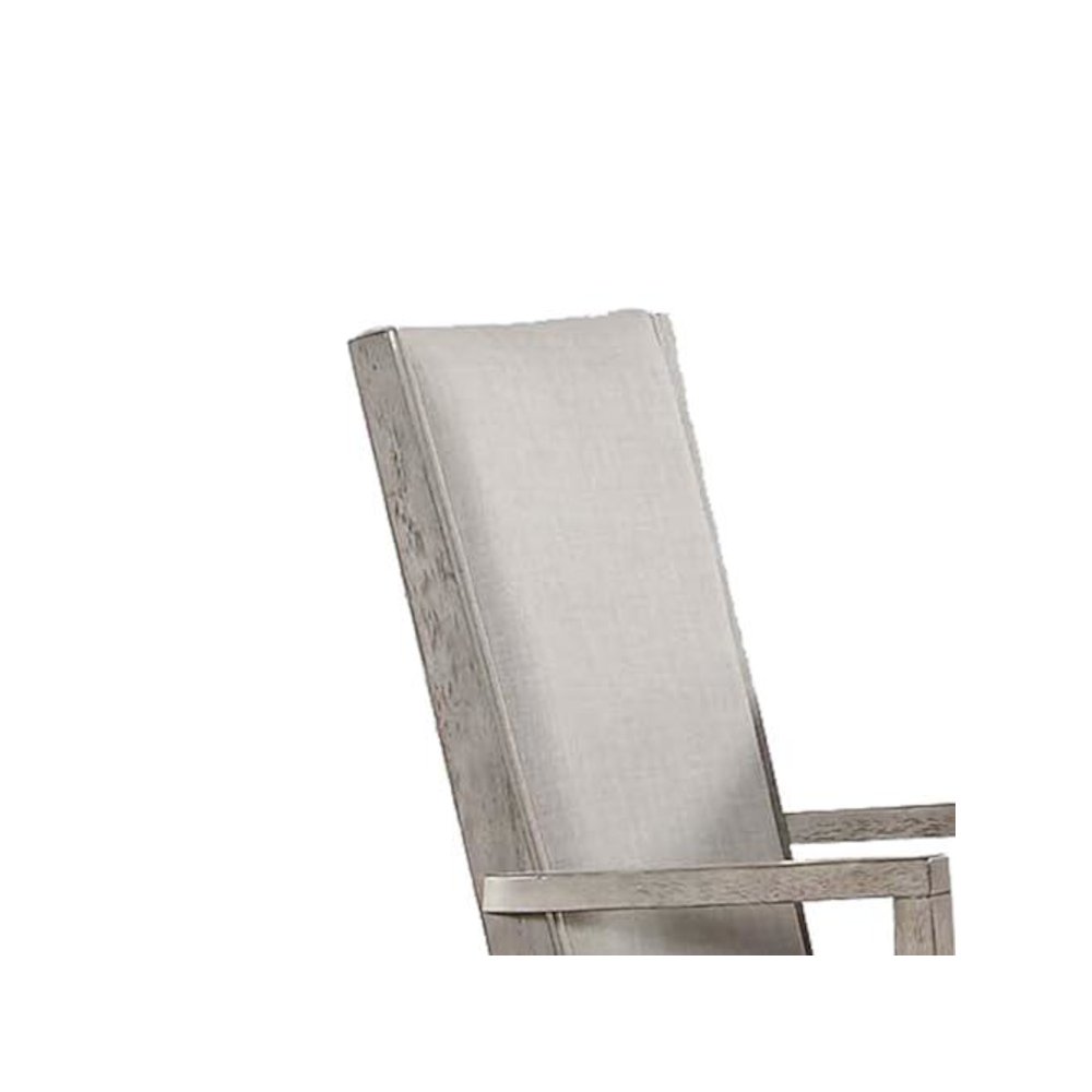 Rocky Arm Chair (Set-2) Fabric & Gray Oak. Picture 3