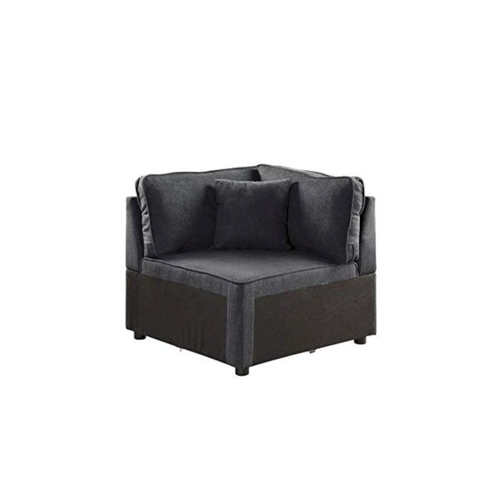 Silvester Modular - Wedge w/Pillow Gray Fabric. Picture 1