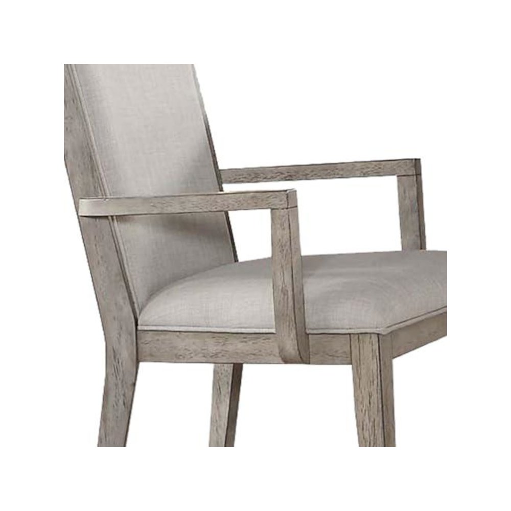 Rocky Arm Chair (Set-2) Fabric & Gray Oak. Picture 2