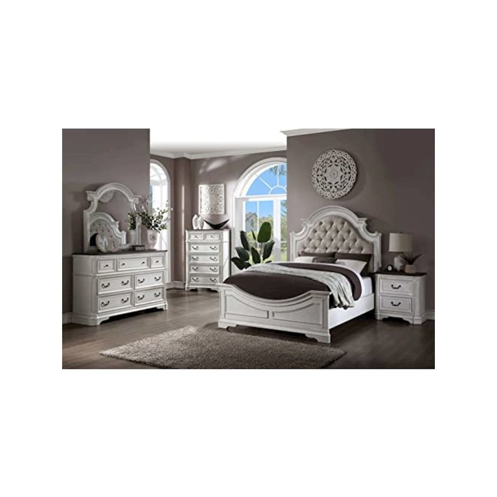 Florian Mirror Antique White. Picture 2