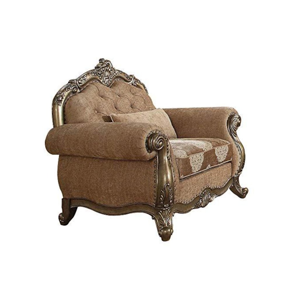 Ragenardus Chair w/Pillow Fabric & Vintage Oak. Picture 1