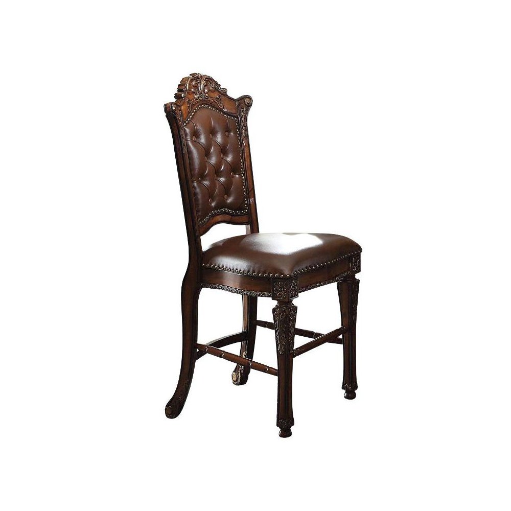 Vendome Counter Height Chair (Set-2) Synthetic Leather & Cherry. Picture 1