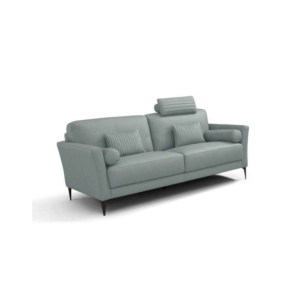 Tussio Loveseat w/5 Pillows Watery Top Grain Leather. Picture 1