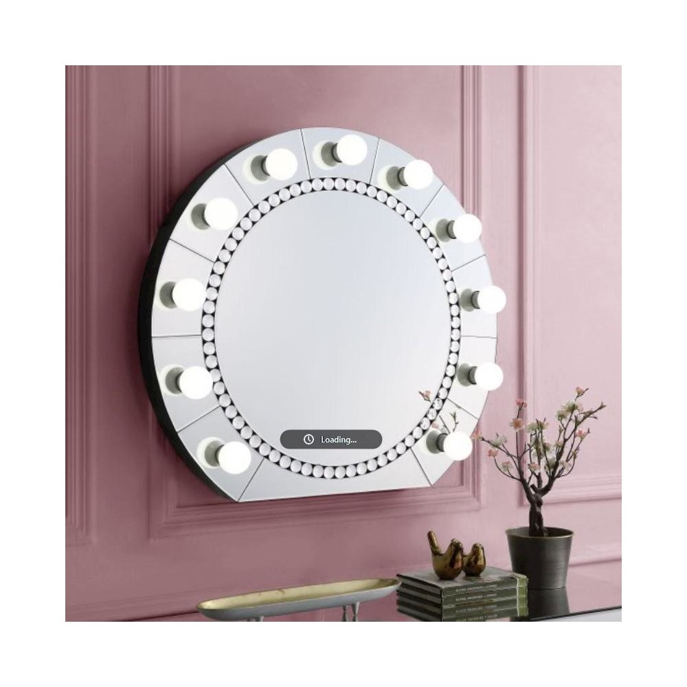 Farai Accent Mirror Mirrored & Faux Crystal Diamonds. Picture 1