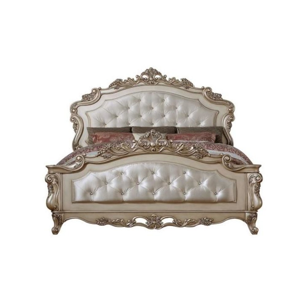 Gorsedd Eastern King Bed Fabric & Golden Ivory. Picture 1