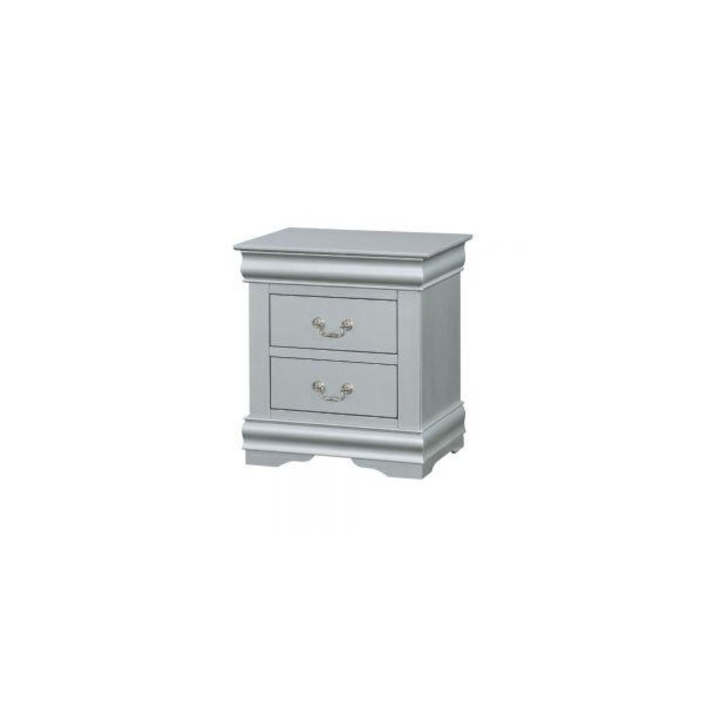 Louis Philippe III Nightstand Platinum. Picture 1