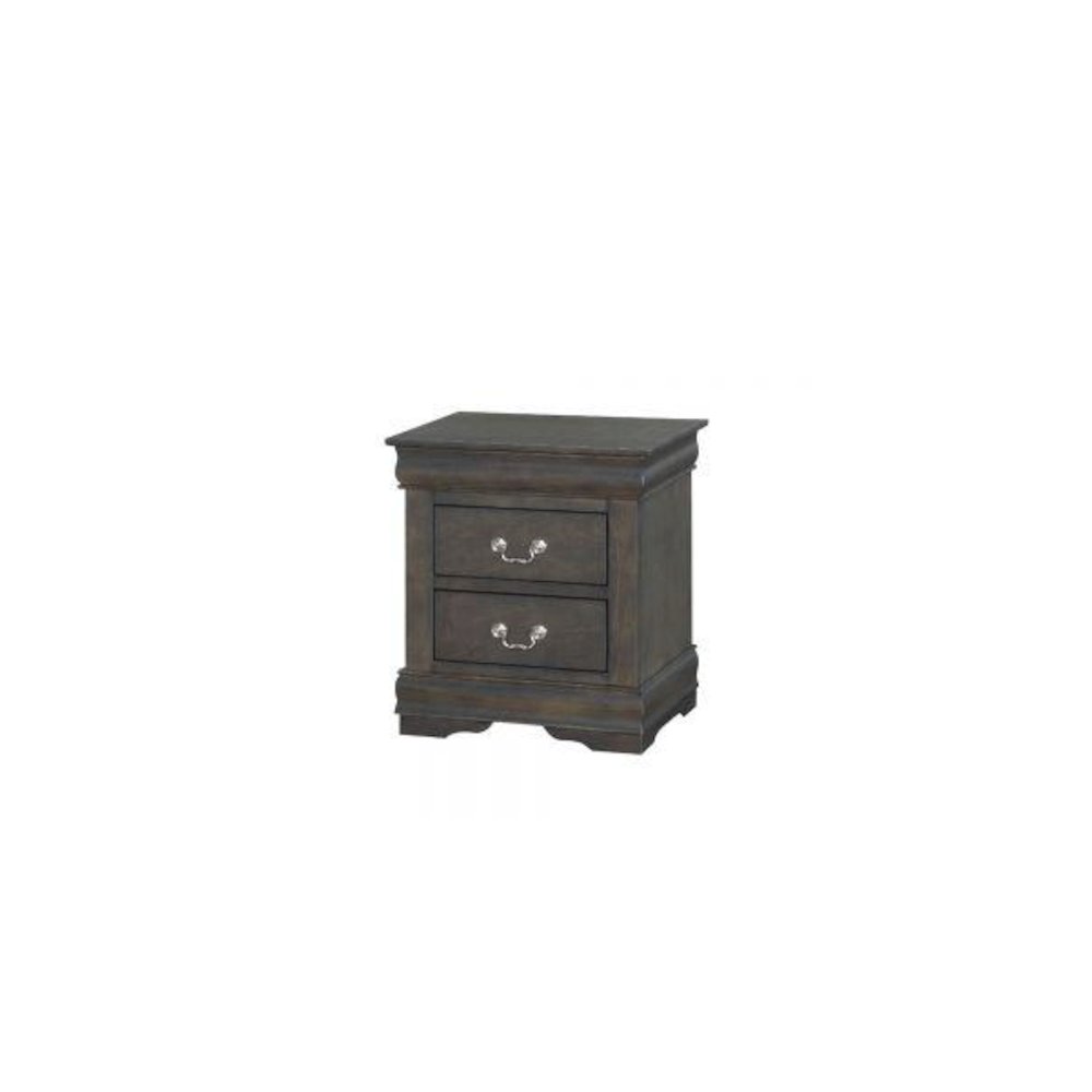 Louis Philippe Nightstand Dark Gray. Picture 1