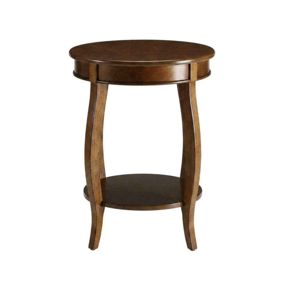 Walnut, Accent Side Table, Quality Build, Durable Wood Frame. Picture 4