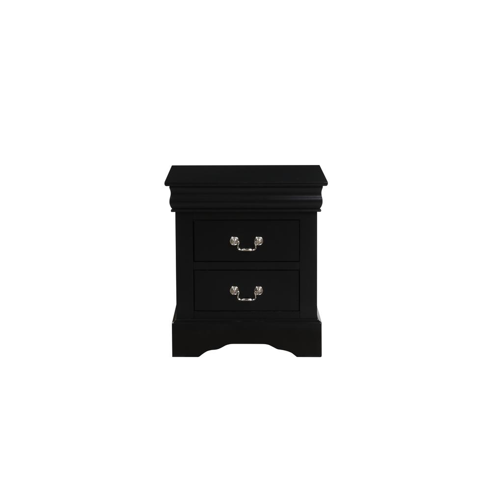 Louis Philippe III Nightstand, Black  (19503). Picture 2