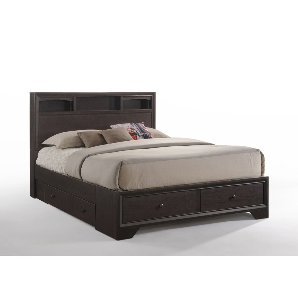 Madison II Queen Bed w/Storage Espresso. Picture 2