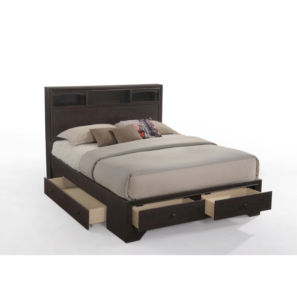 Madison II Queen Bed w/Storage Espresso. Picture 5