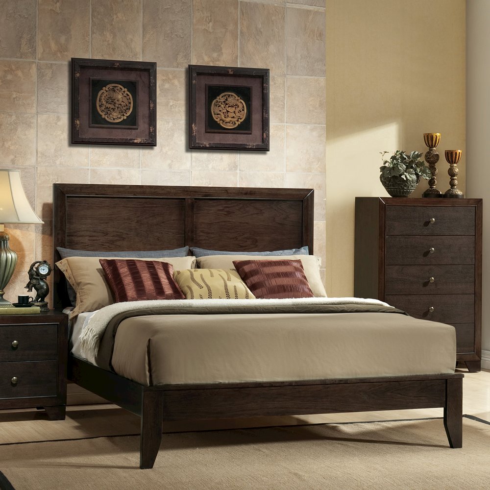 Madison Queen Bed Espresso. Picture 1