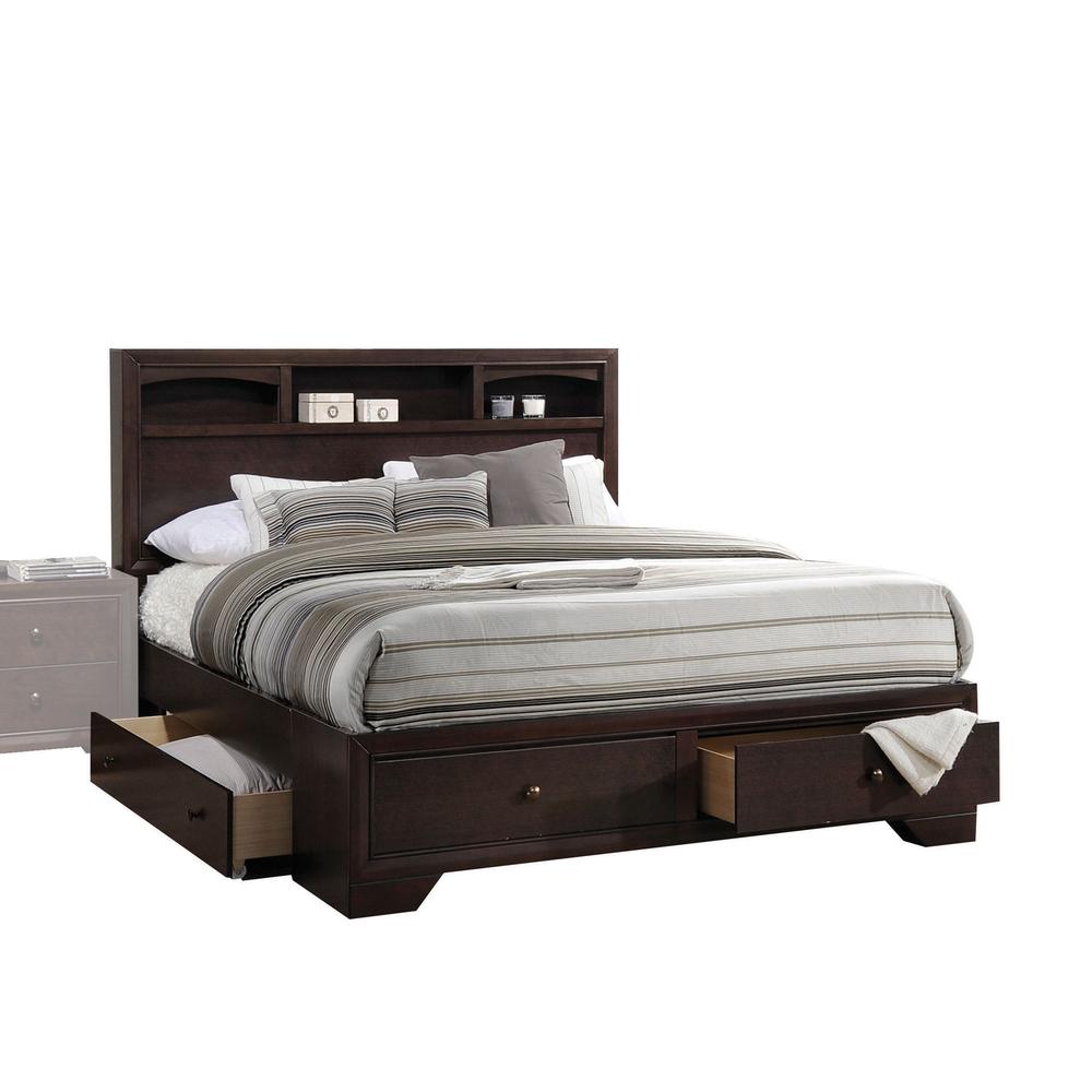 Madison Queen Bed, Espresso (1Set/2Ctn). Picture 3