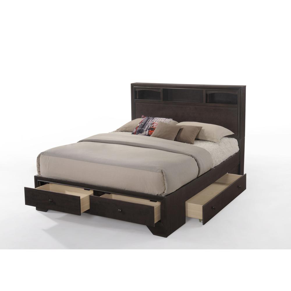 Madison Queen Bed, Espresso (1Set/2Ctn). Picture 4
