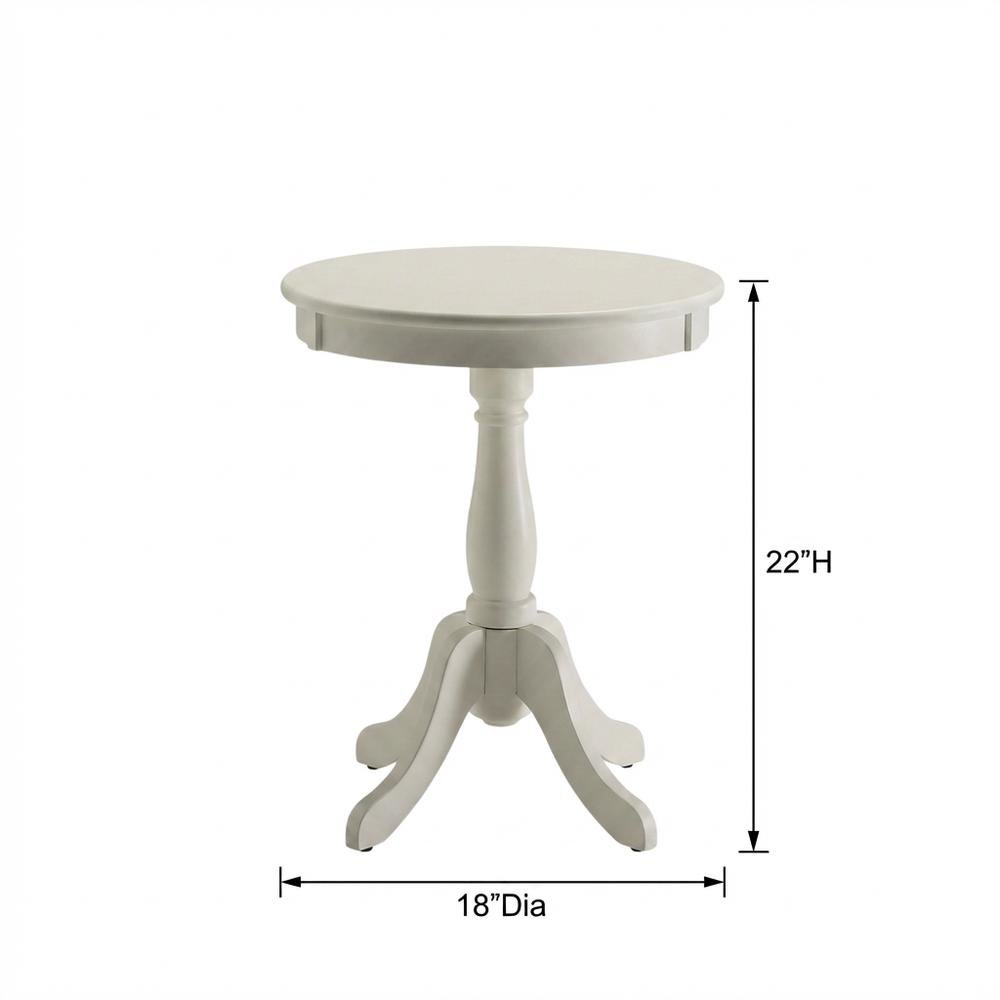 White, Accent Side Table, Quality Build, Durable Wood Frame. Picture 7