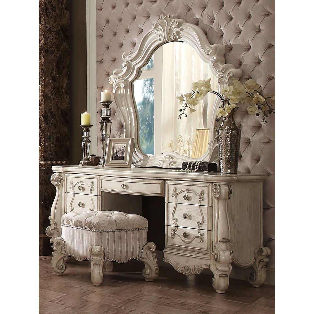 Versailles Vanity Desk Bone White. Picture 5