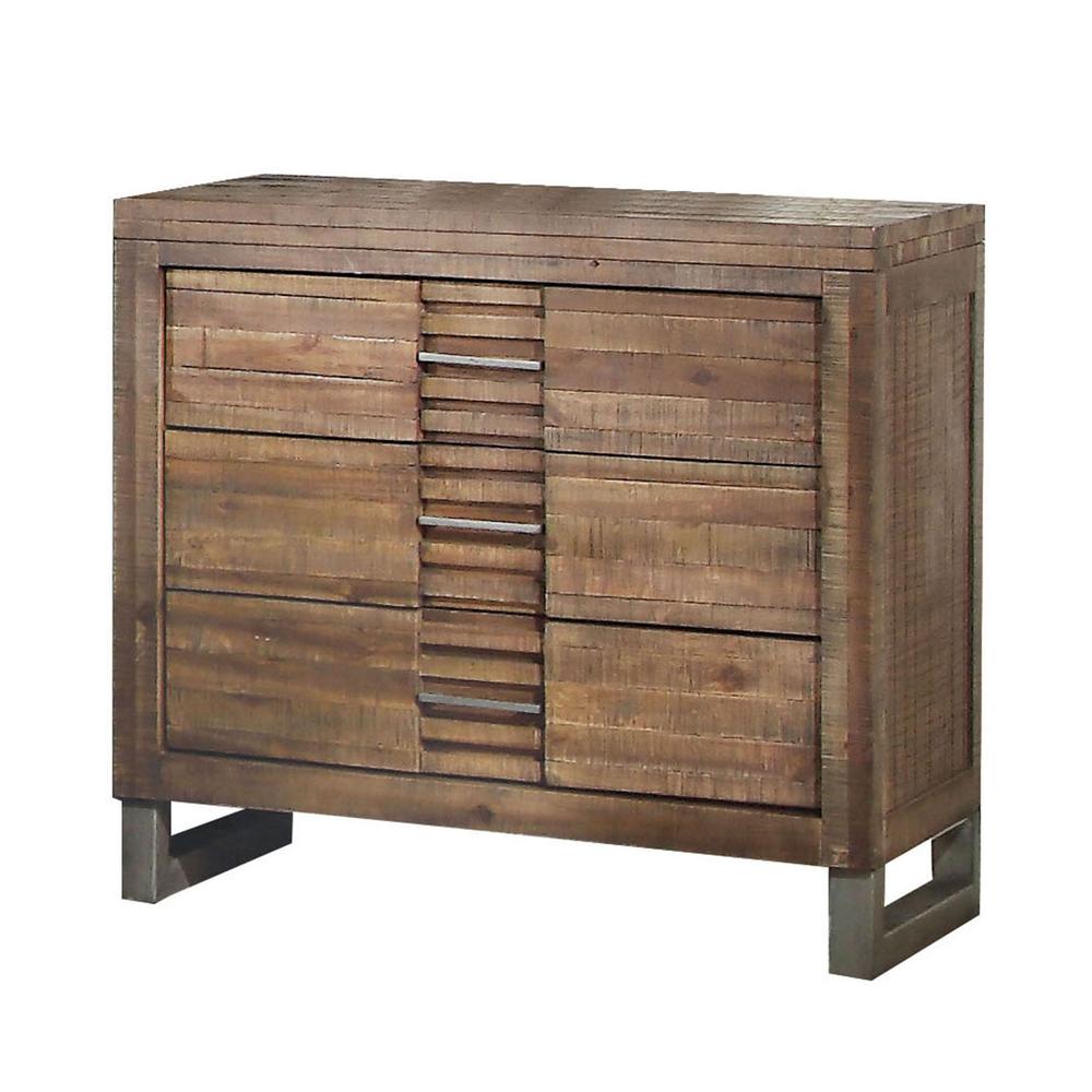 Andria Queen Bed Reclaimed Oak. Picture 2