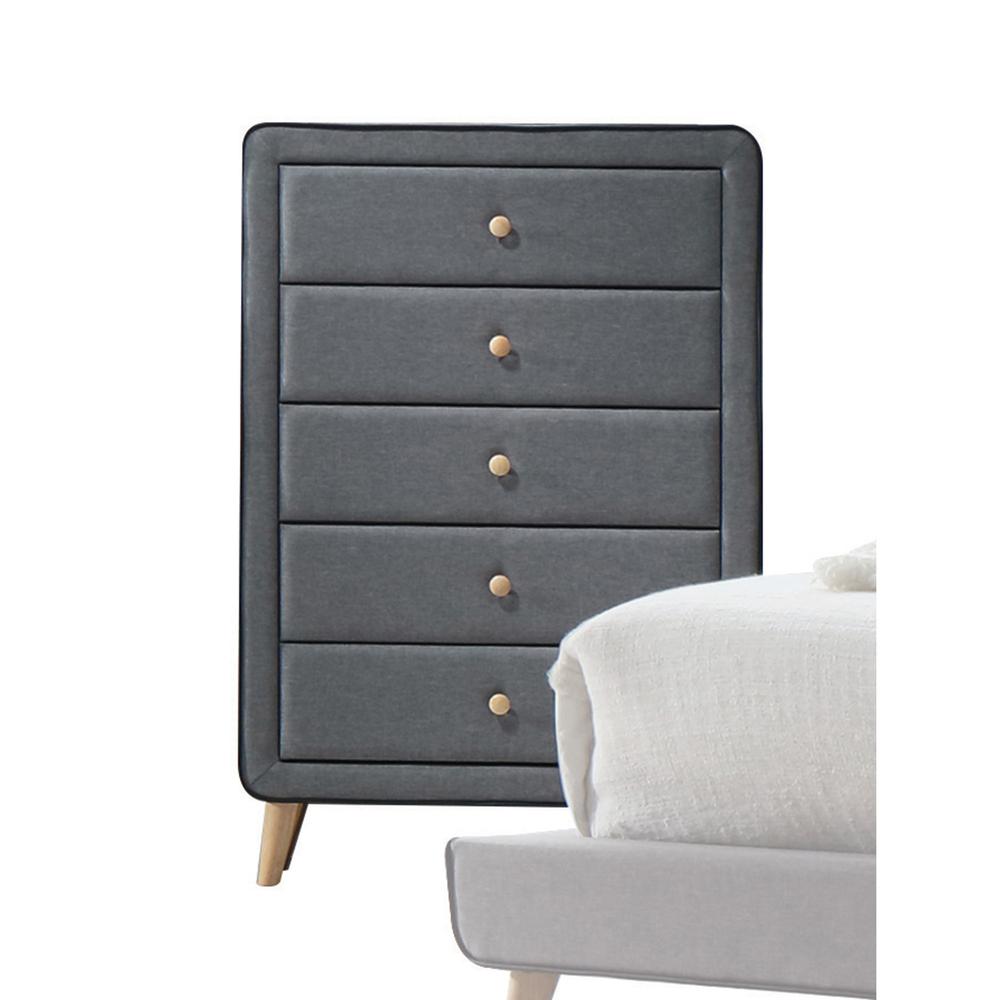 Valda Chest Light Gray Fabric. Picture 2