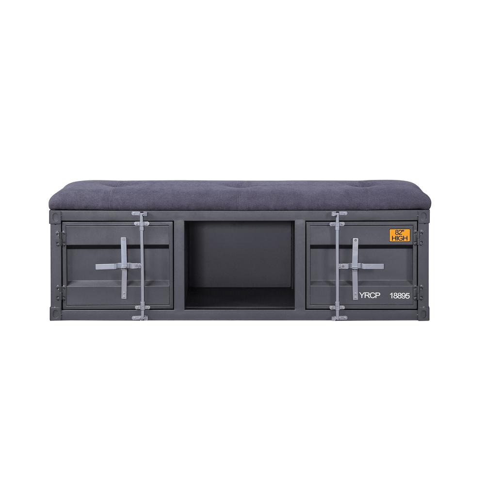 Cargo Bench (Storage), Gray Fabric & Gunmetal. Picture 3