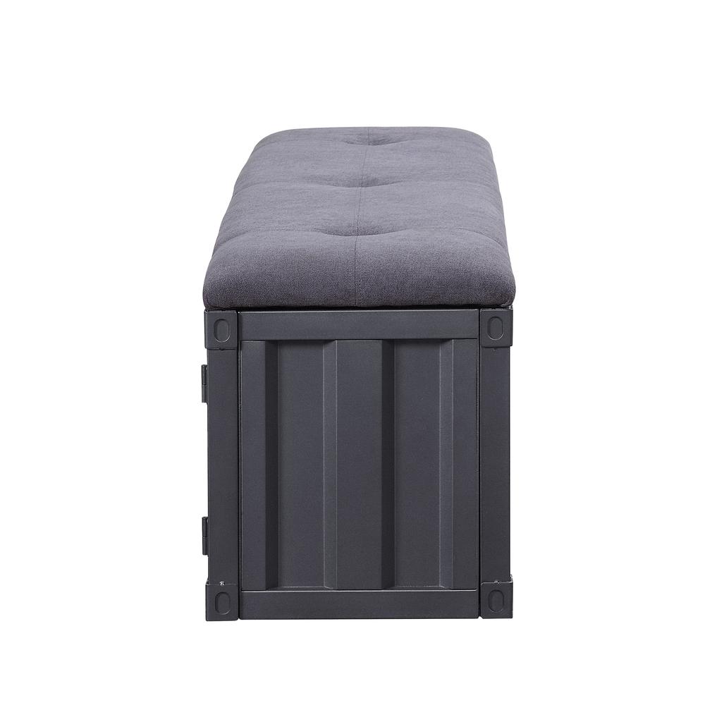 Cargo Bench (Storage), Gray Fabric & Gunmetal. Picture 5
