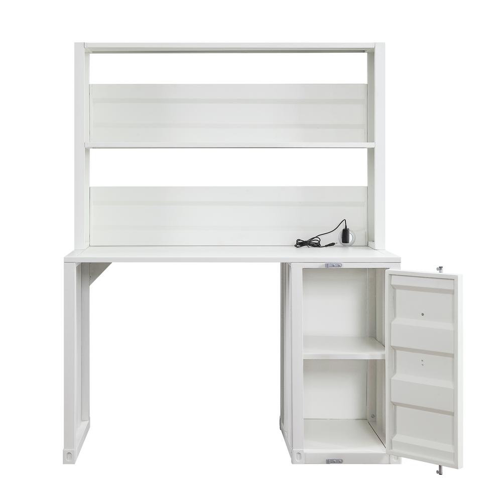 Cargo Desk & Hutch, White. Picture 3